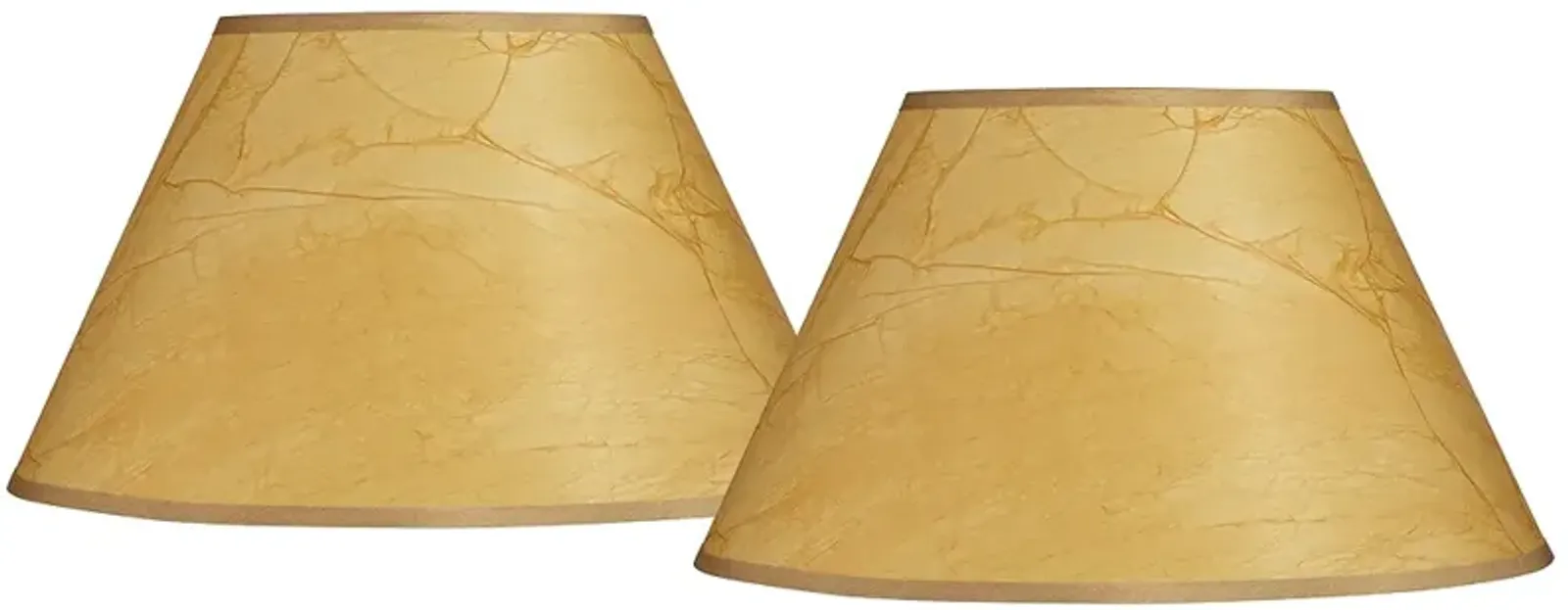 Crinkle Paper Set of 2 Empire Lamp Shades 10x20x12 (Spider)