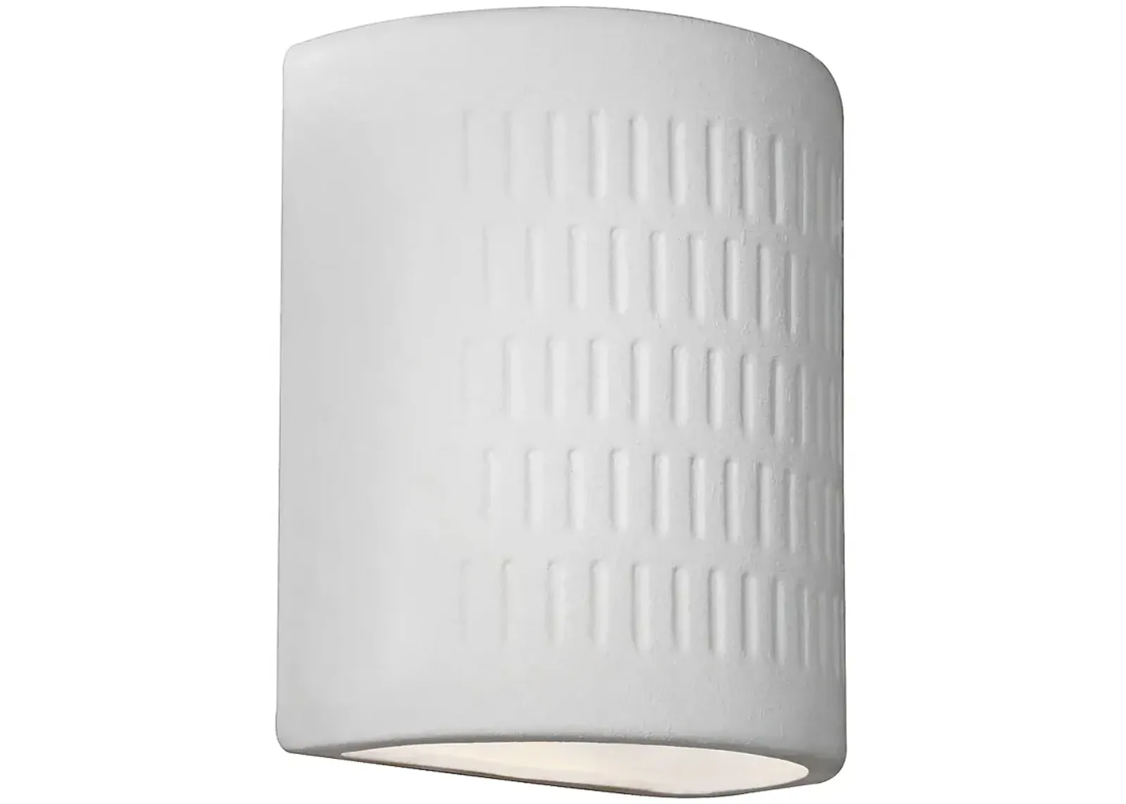 White Ceramic 10" High Pocket Wall Sconce