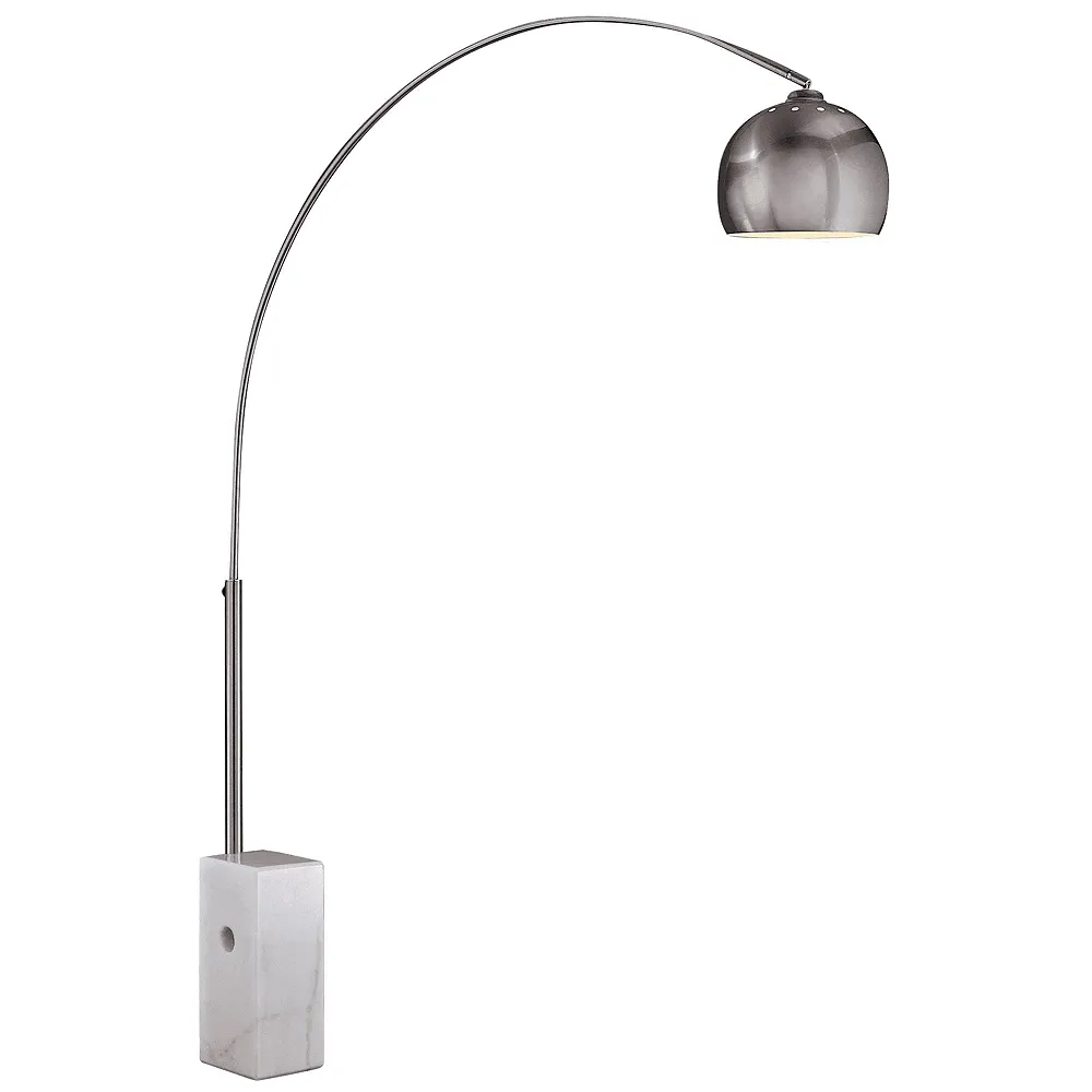 George Kovacs Reading Room 72 1/2" Brushed Nickel Arc Floor Lamp