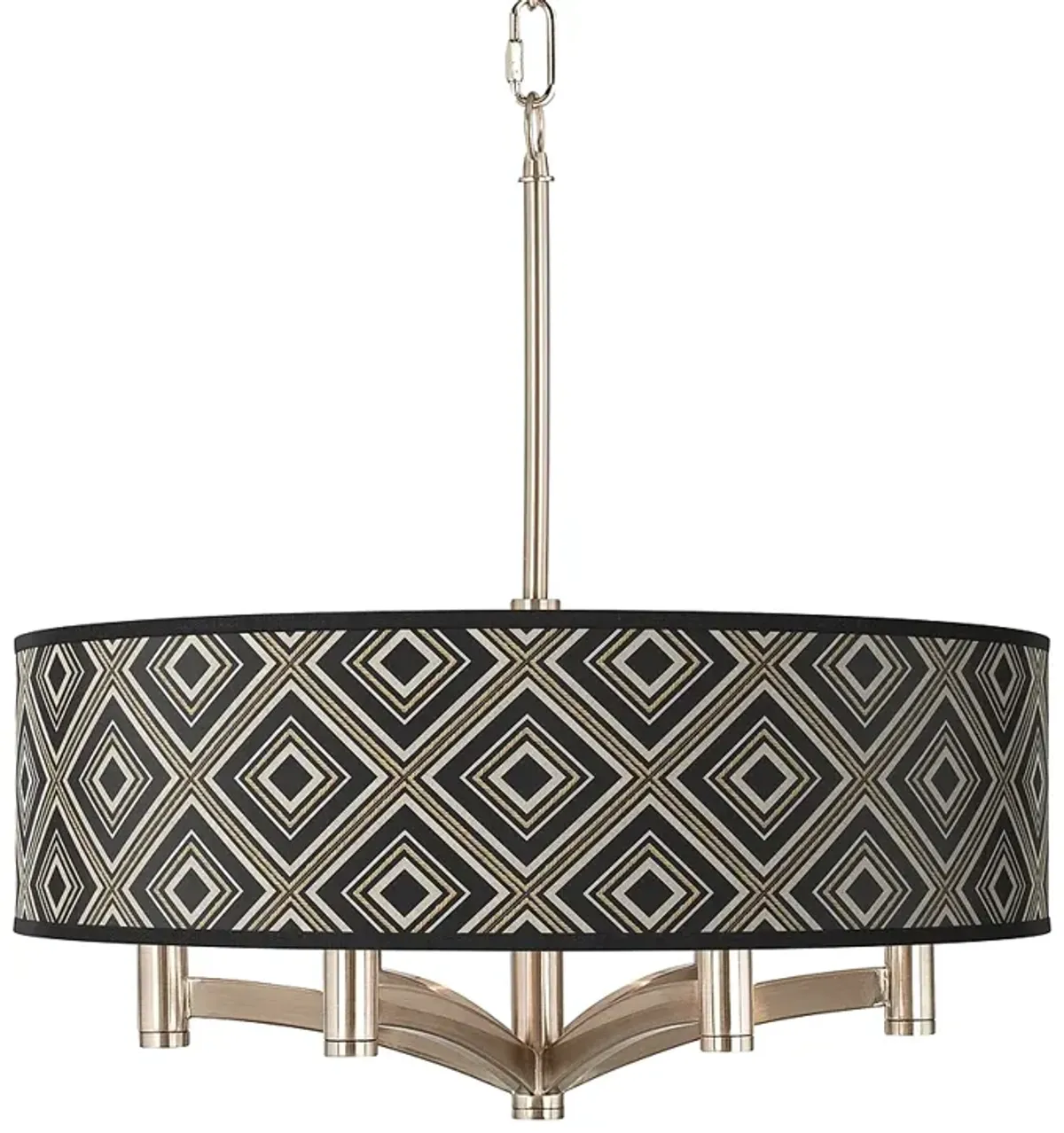 Rhythm Ava 6-Light Nickel Pendant Chandelier