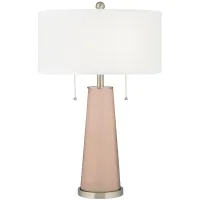 Color Plus Peggy 29 3/4" Italian Coral Pink Glass Table Lamp