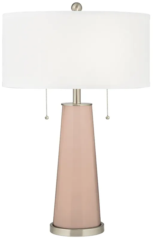 Color Plus Peggy 29 3/4" Italian Coral Pink Glass Table Lamp