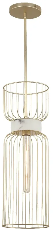 Minka-Lavery Park Slope by Robin Baron 1-Light Nouveau Gold Mini Pendant