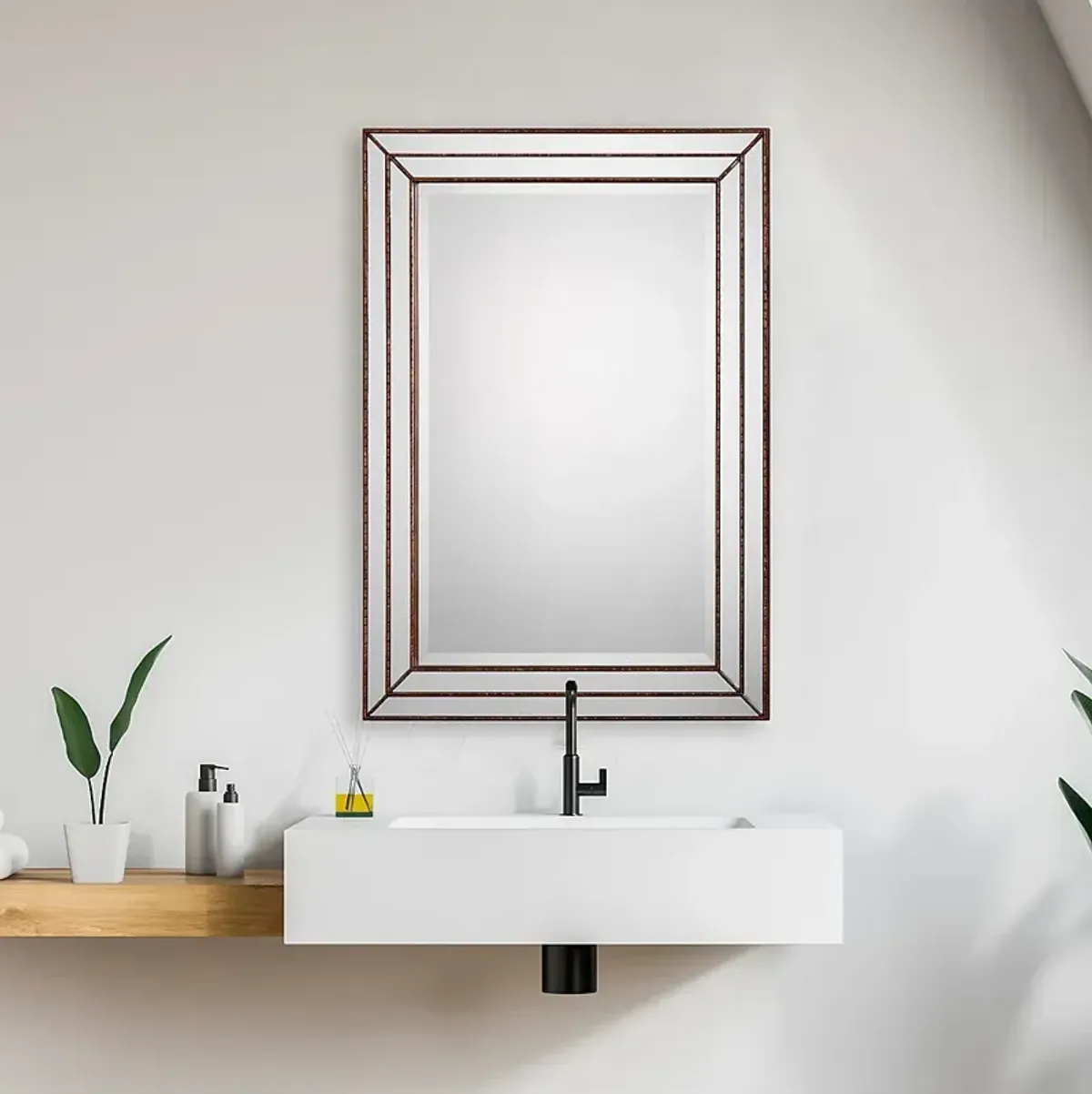 Noble Park Elmhurst Metallic Bronze 24" x 34" Wall Mirror