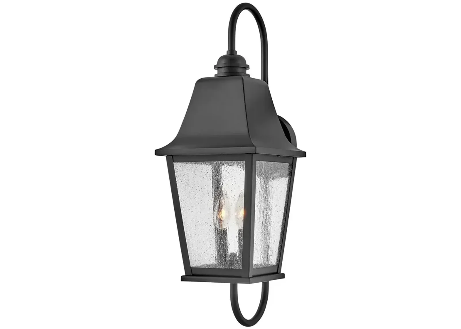 Hinkley- Outdoor Kingston Medium Wall Mount Lantern- Black