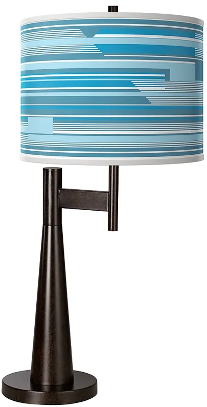 Urban Stripes Giclee Novo Table Lamp