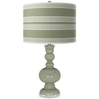 Evergreen Fog Bold Stripe Apothecary Table Lamp