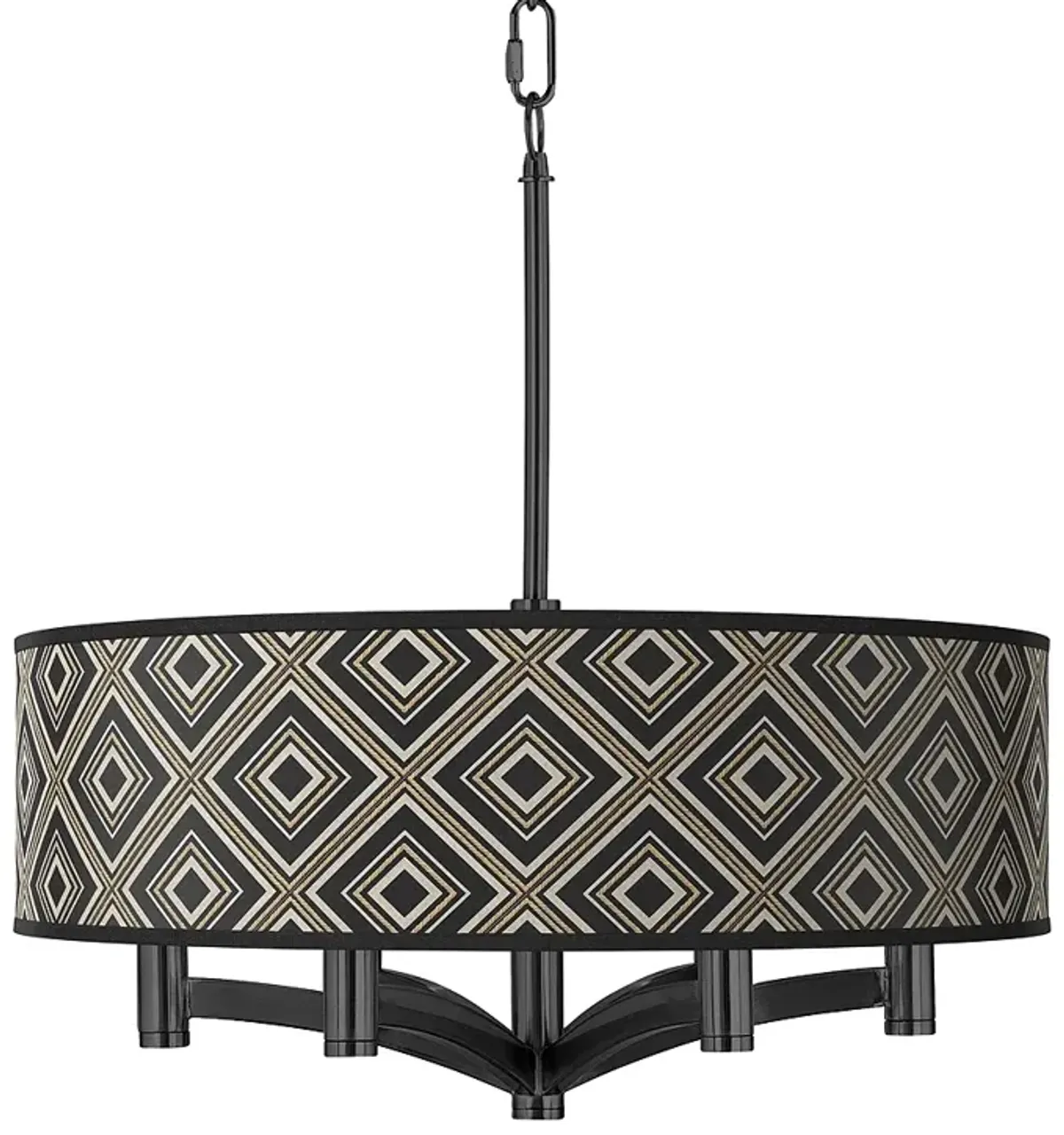 Rhythm Ava 6-Light Black Pendant Chandelier