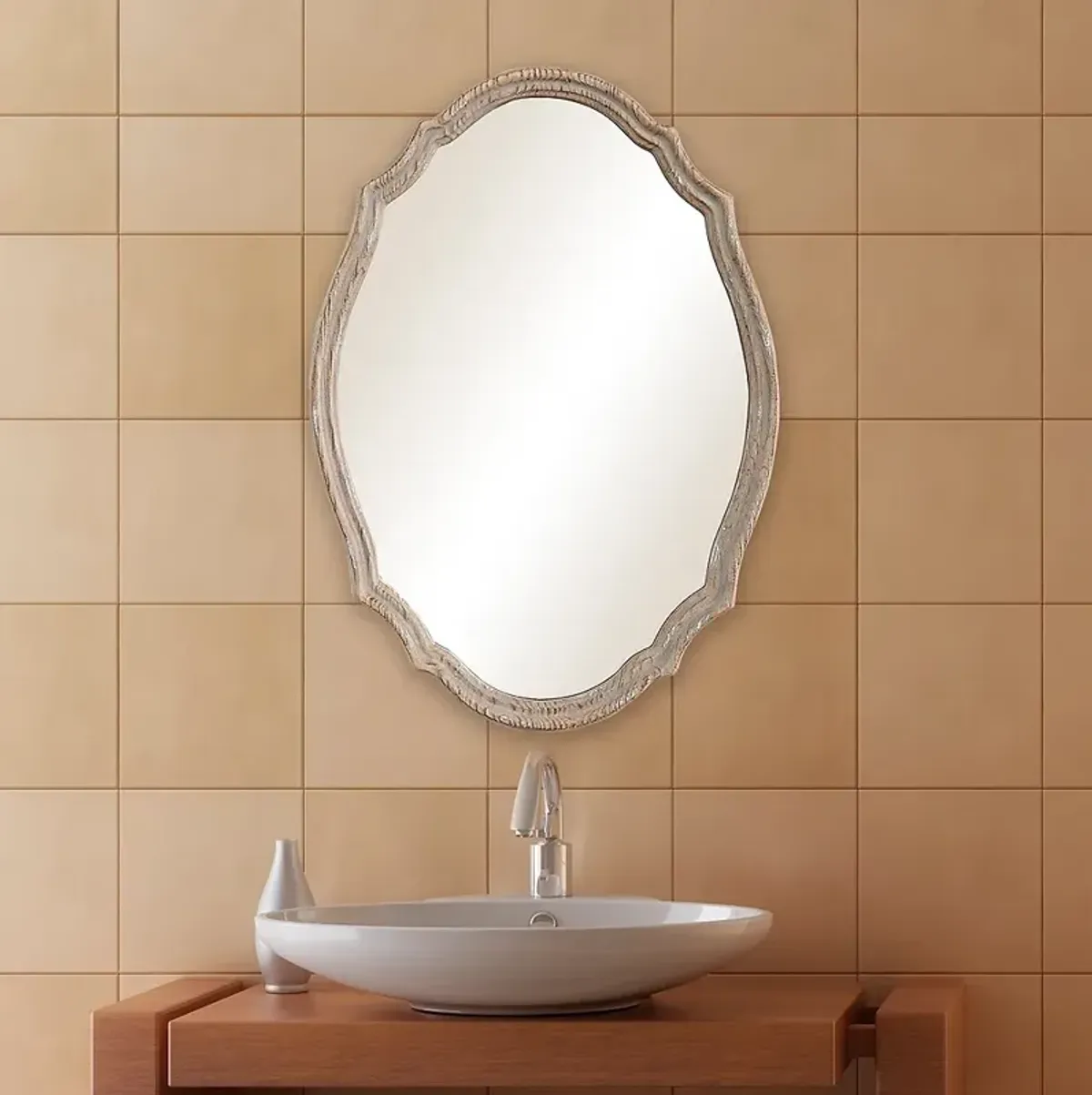Noble Park Amador Natural Wood 24" x 34" Wall Mirror