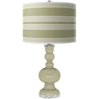 Sage Bold Stripe Apothecary Table Lamp