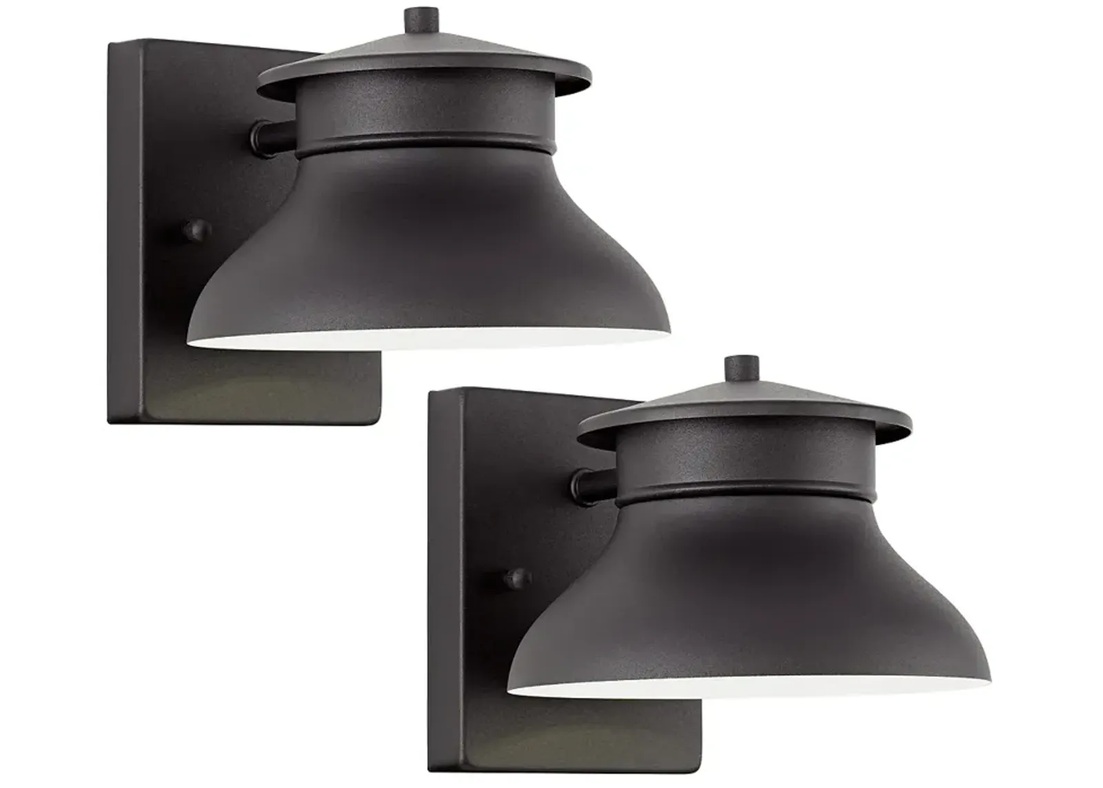 John Timberland Danbury 5" High Black LED Wall Sconce Set of 2