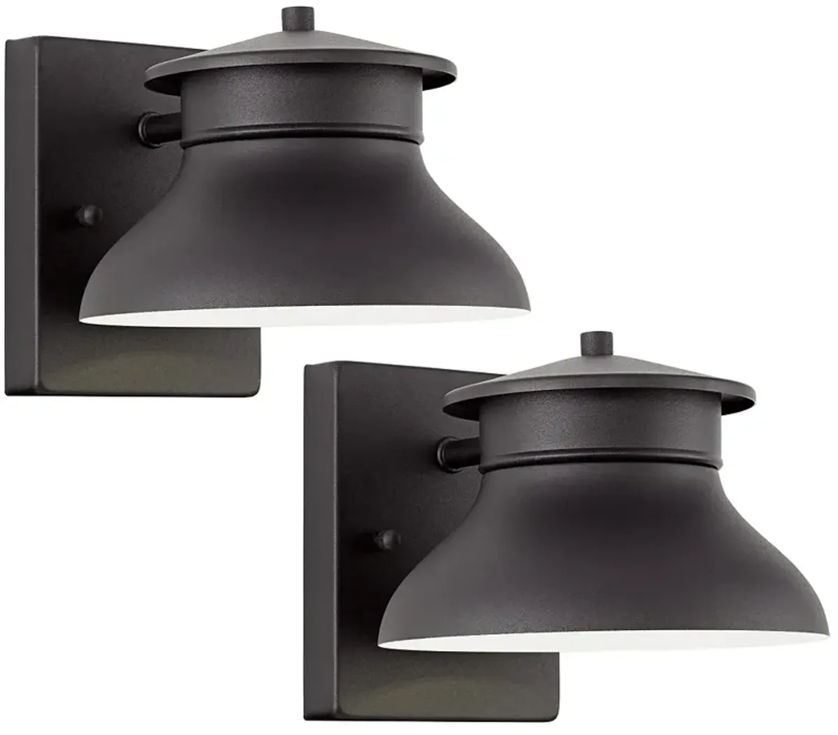 John Timberland Danbury 5" High Black LED Wall Sconce Set of 2