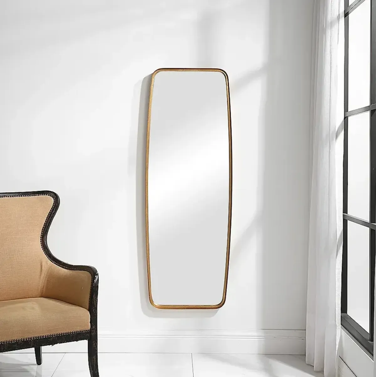 Noble Park Bidwell Gold Leaf 21" x 60" Wall/Floor Mirror