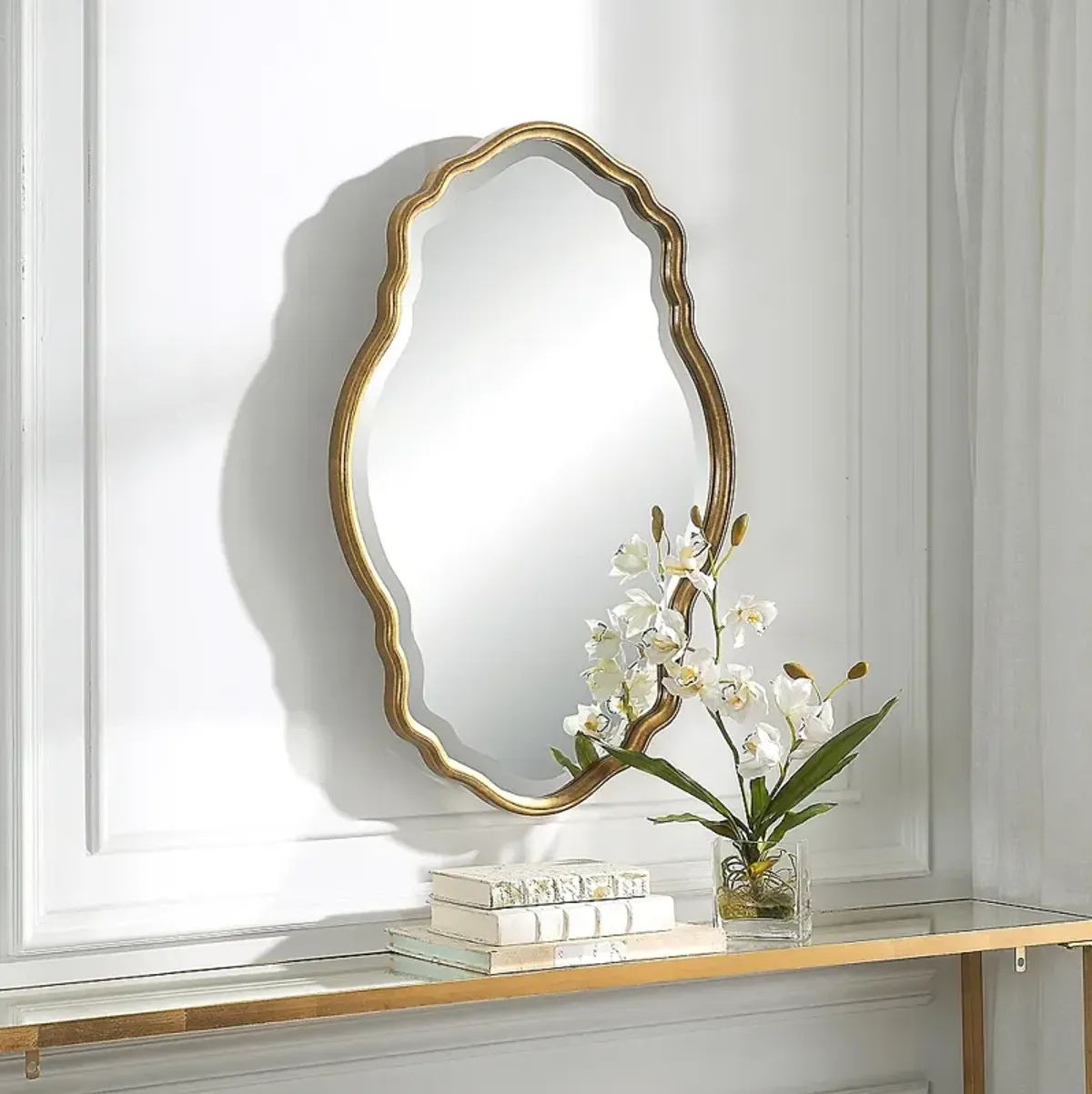 Noble Park Leona Rich Gold 22 1/4" x 33 1/4"" Wall Mirror
