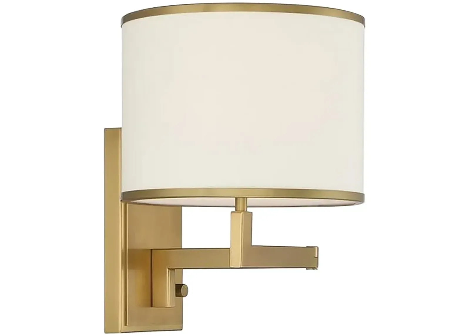 Madison Aged Brass Plug-In/Hardwire Swing Arm Wall Lamp