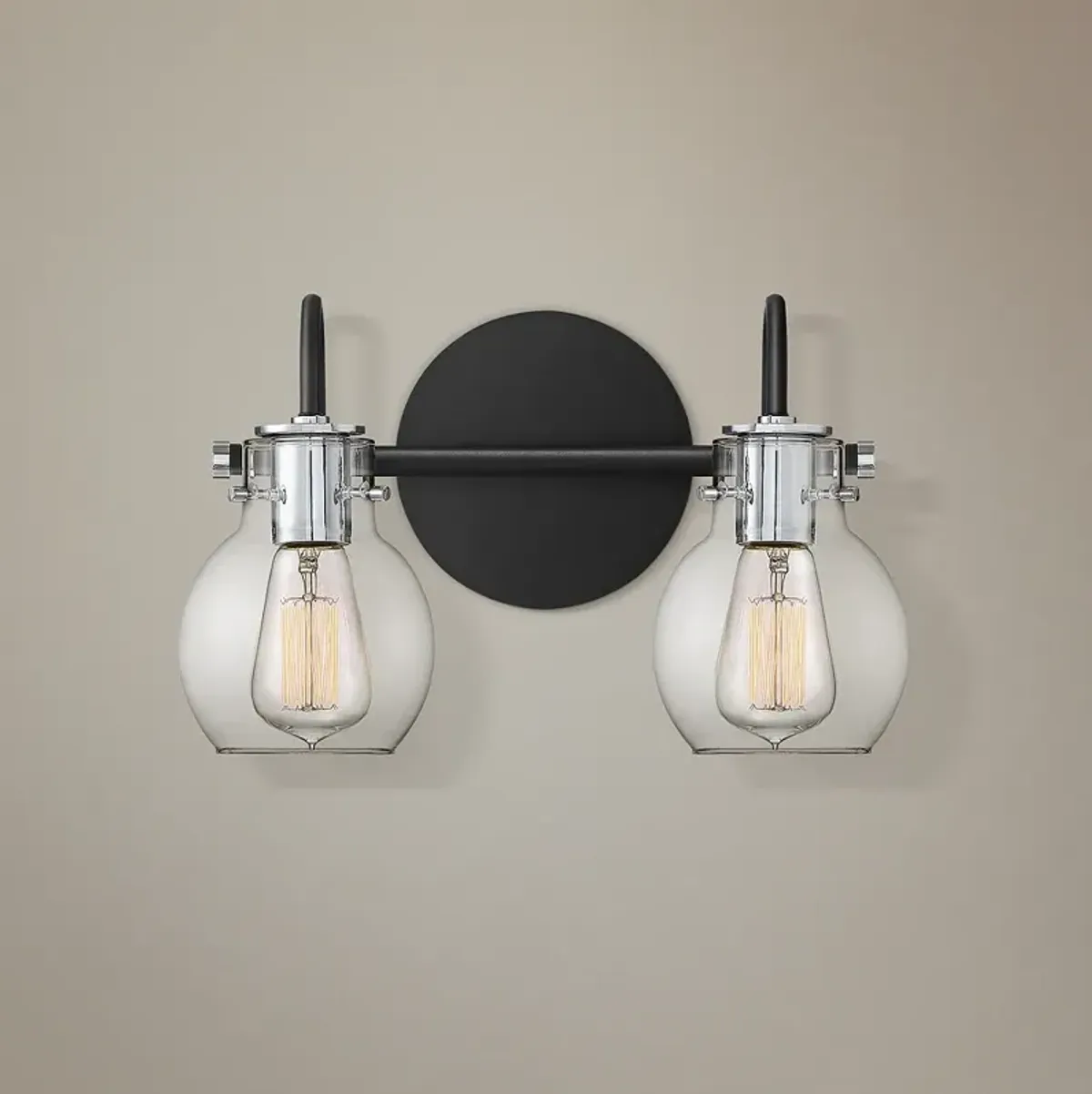 Quoizel Andrews 8 3/4" High Earth Black 2-Light Wall Sconce