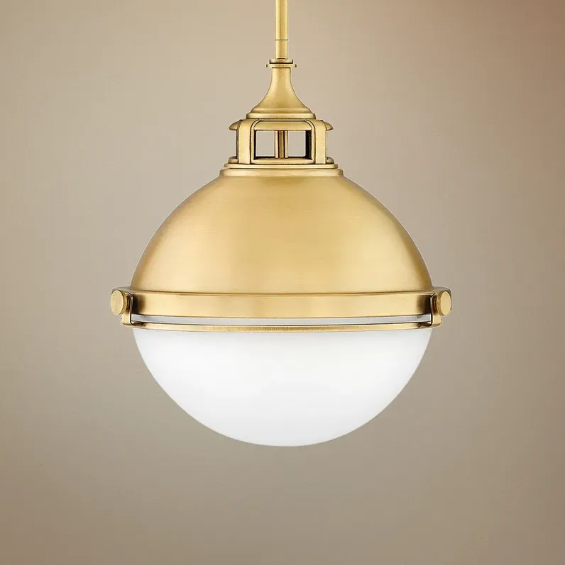 Hinkley Fletcher 13 1/2" Wide Satin Brass Pendant Light