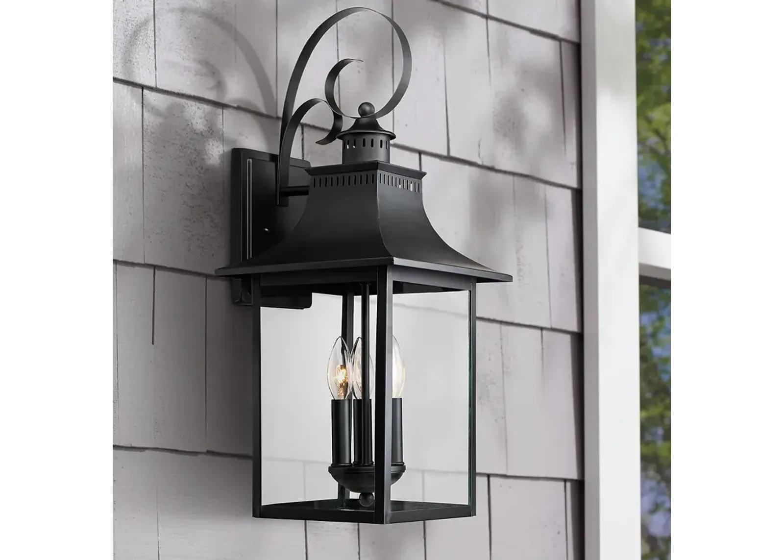 Quoizel Chancellor 23 1/2"H Mystic Black Outdoor Wall Light