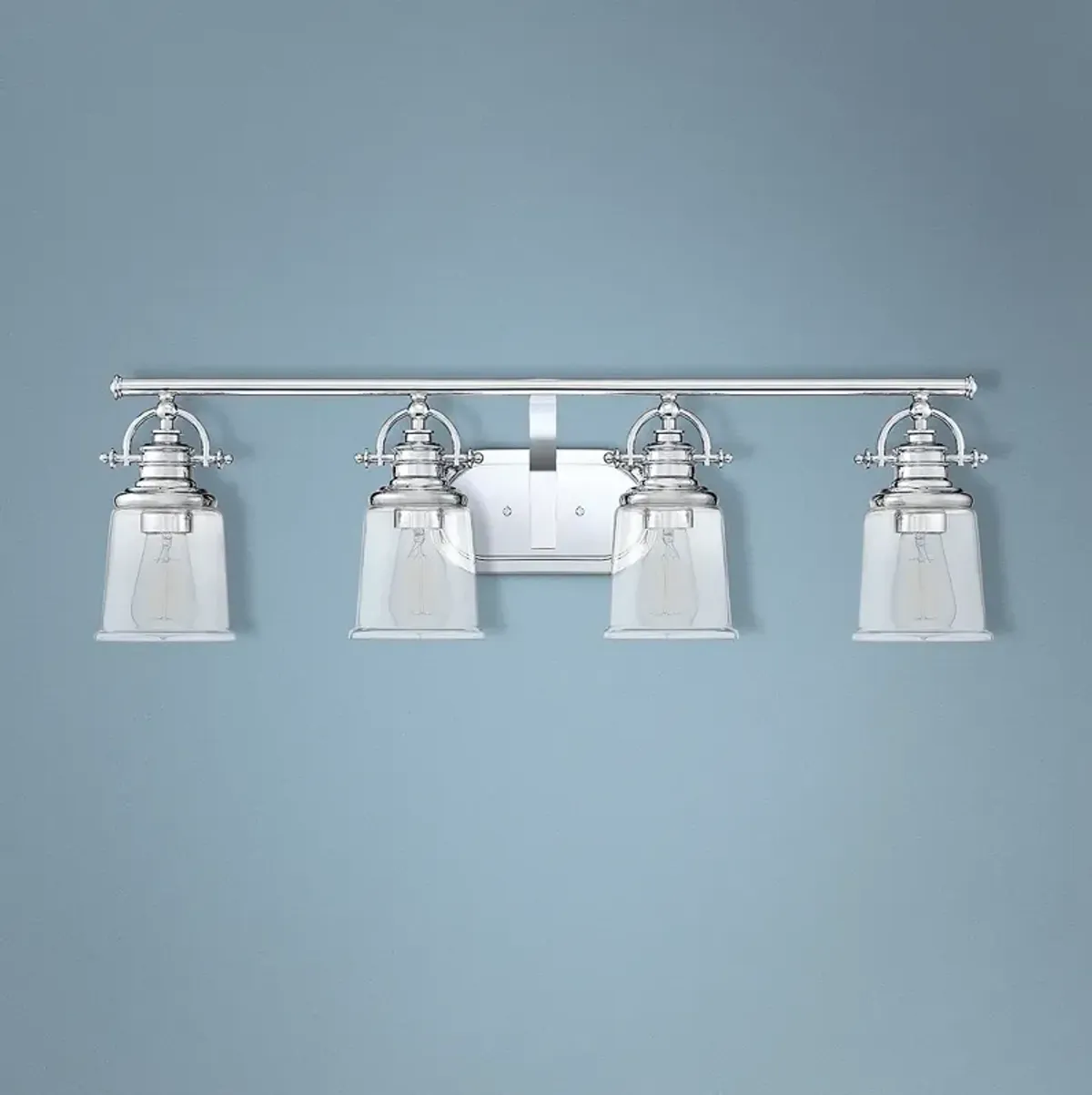 Quoizel Grant 32" Wide Polished Chrome 4-Light Bath Light