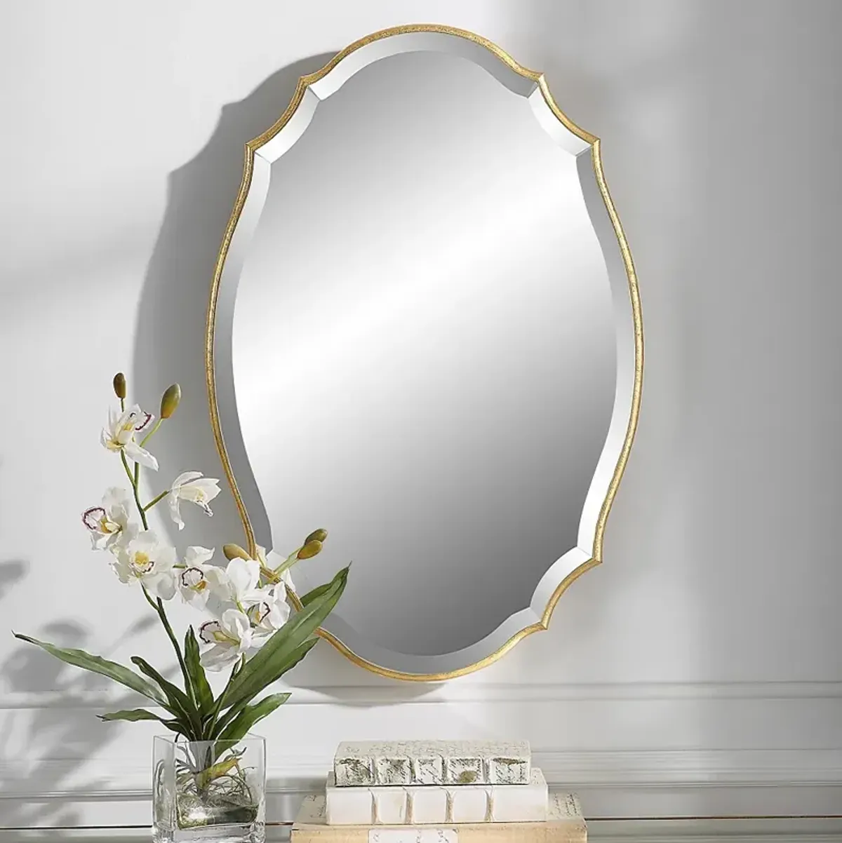 Noble Park Palladio Metallic Gold Leaf 20" x 30" Wall Mirror