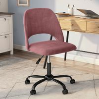 Alby Rose Velvet Adjustable Swivel Office Chair