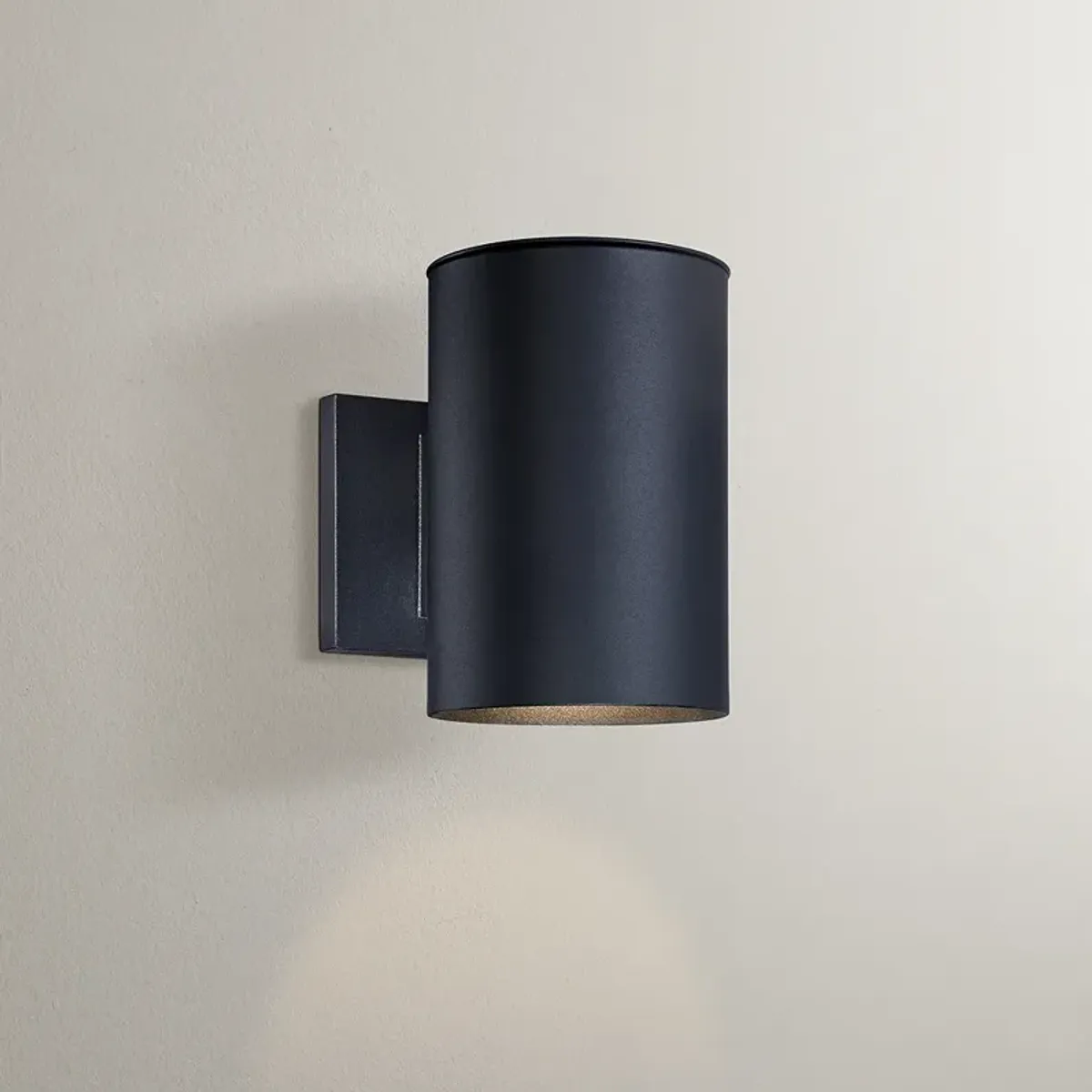 Matthis 7 1/2" High Black LED Downlight Wall Sconce