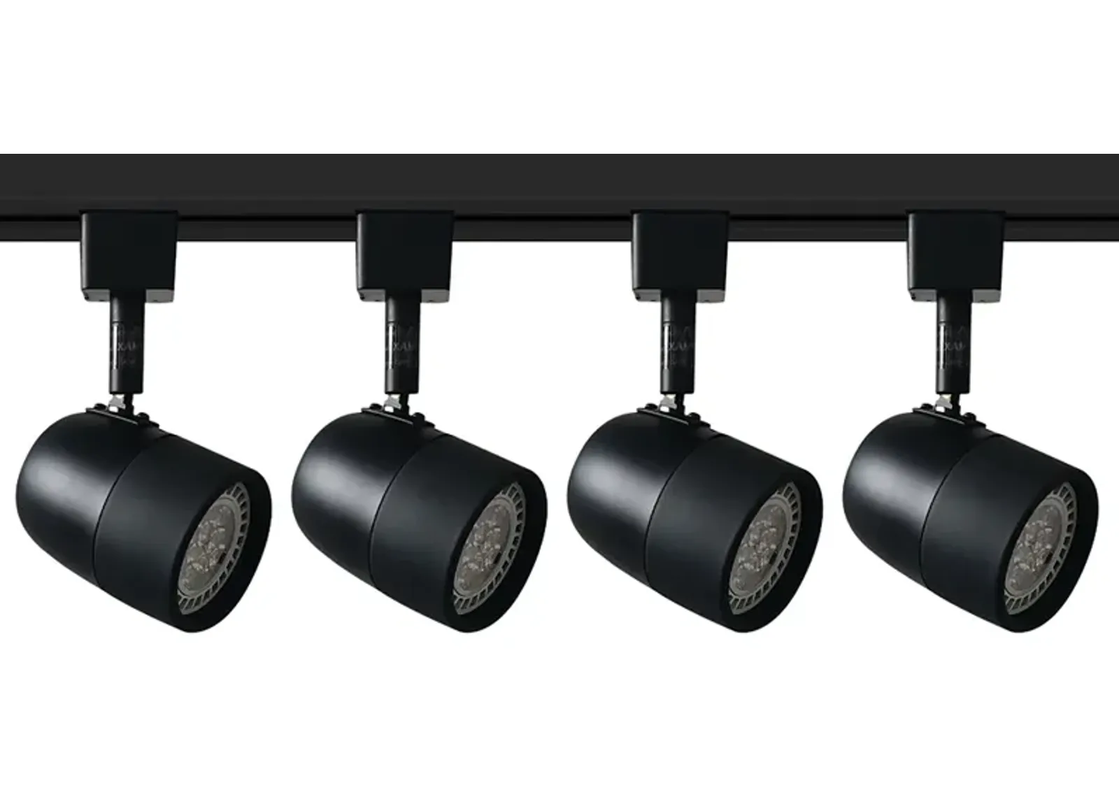 Pro Track Dylan Black 8.5W LED 4-Light Track Head for Halo Systems