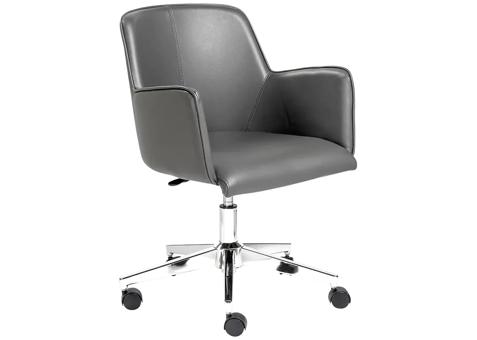 Sunny Pro Gray Leatherette Adjustable Swivel Office Chair