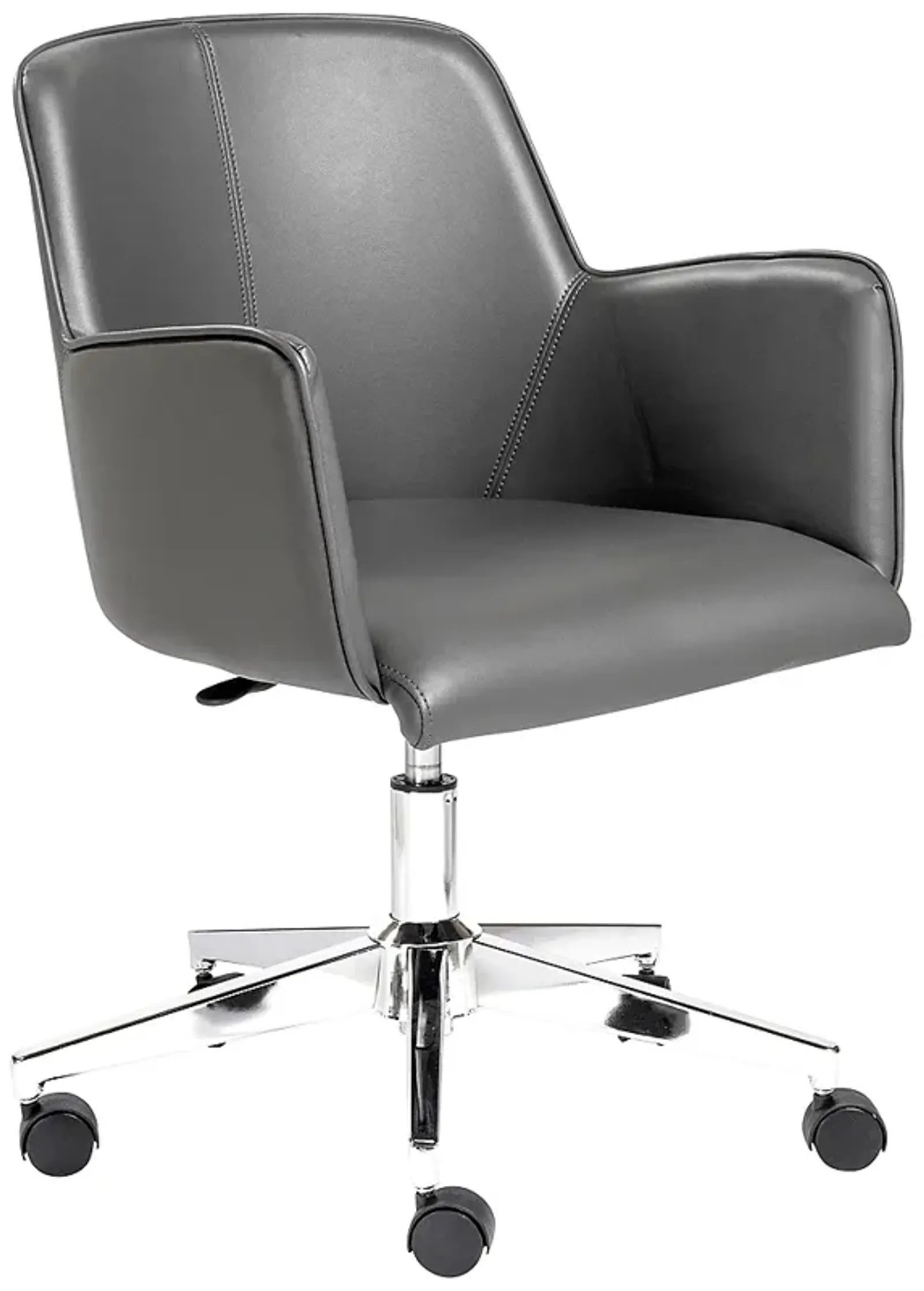 Sunny Pro Gray Leatherette Adjustable Swivel Office Chair