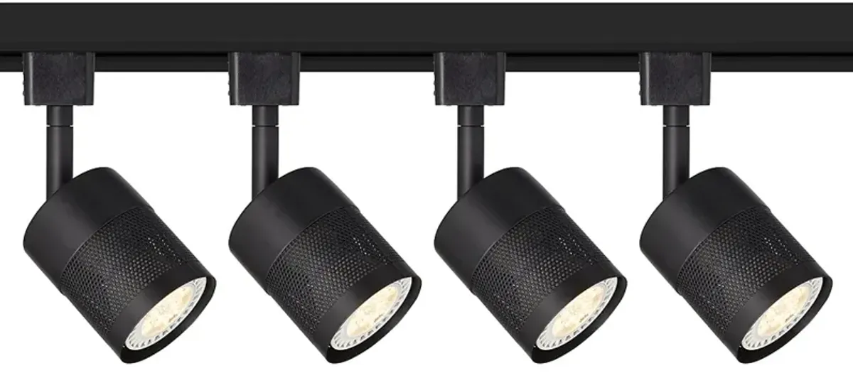 Clifford Black Mesh LED 4-Light Track Head for Halo System