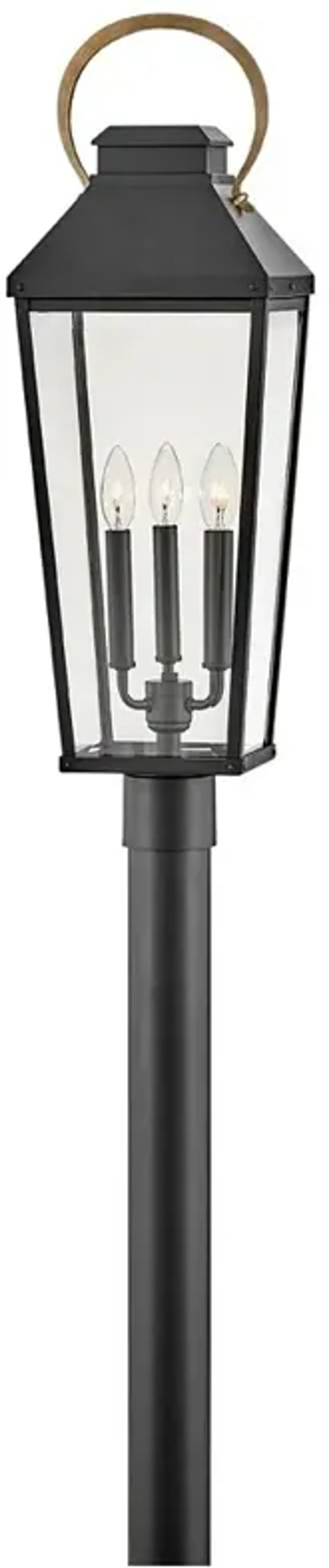 Hinkley Lighting Dawson 30" High Black Lantern Post light