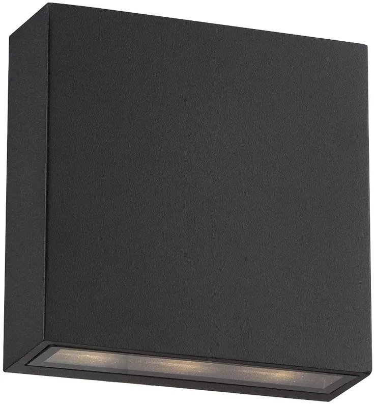 Possini Euro Stanford Black 5 1/2" LED Up Down Outdoor Wall Sconce