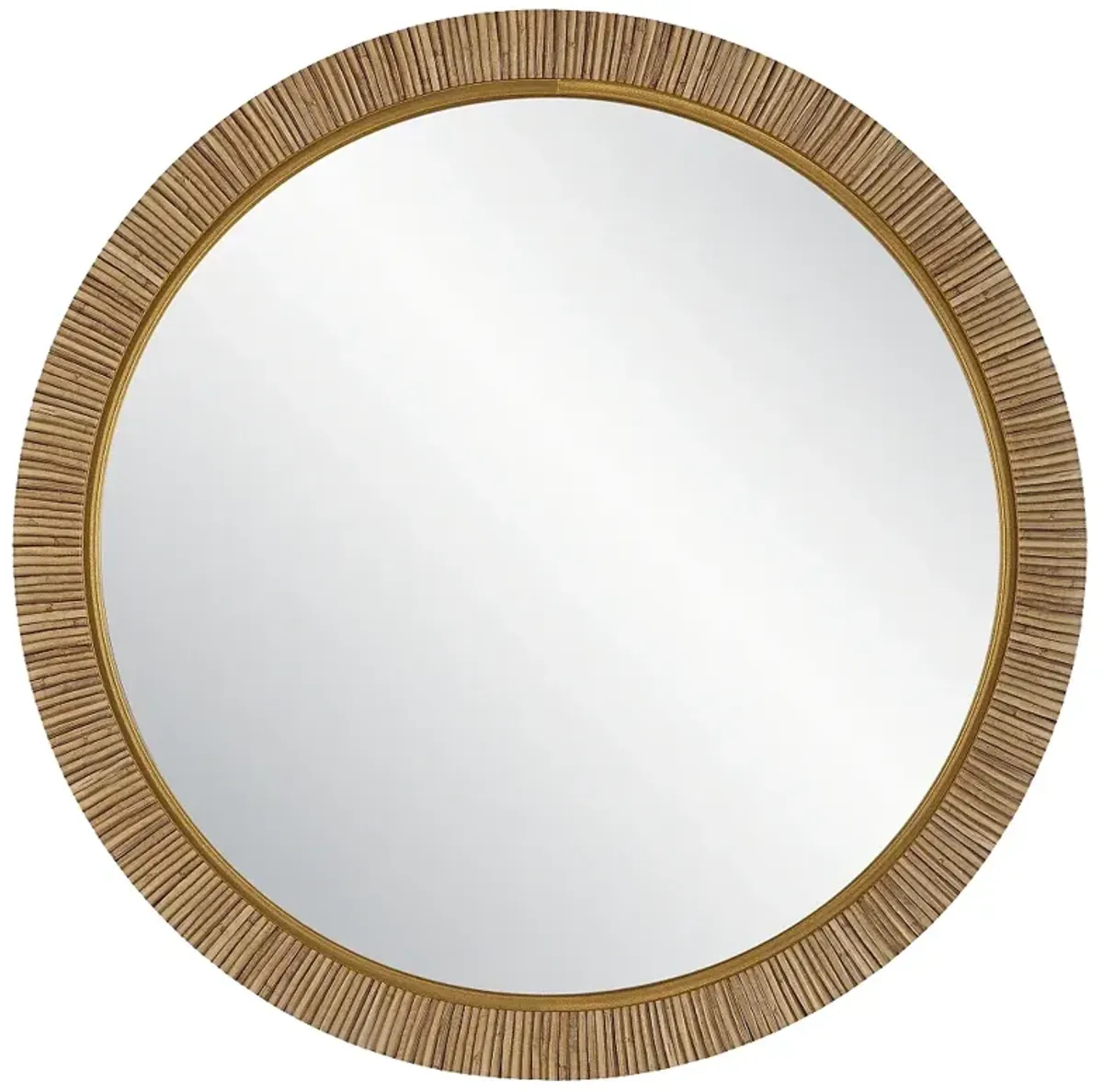 Noble Park Arden Natural Wrapped 30" Round Wall Mirror