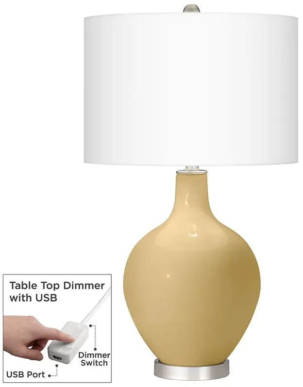 Humble Gold Ovo Table Lamp With Dimmer