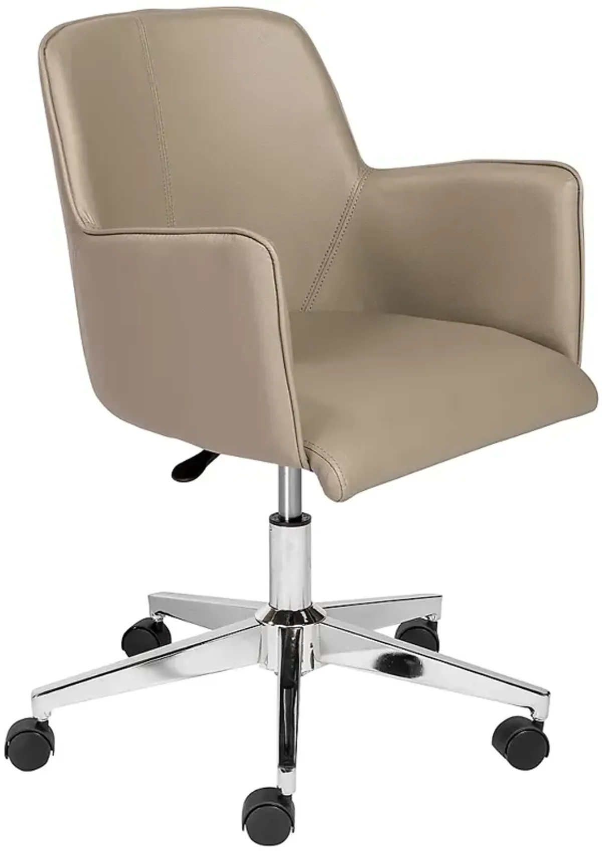 Sunny Pro Taupe Leatherette Adjustable Swivel Office Chair