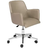 Sunny Pro Taupe Leatherette Adjustable Swivel Office Chair
