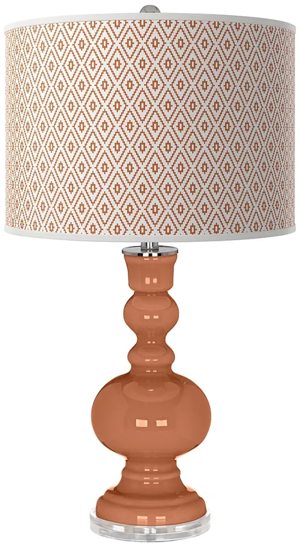 Baked Clay Diamonds Apothecary Table Lamp