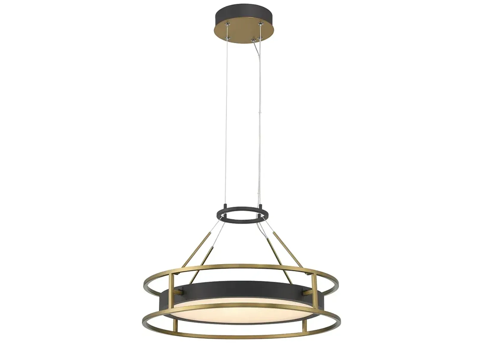 Minka-Lavery Levitation LED Soft Brass and Black Pendant