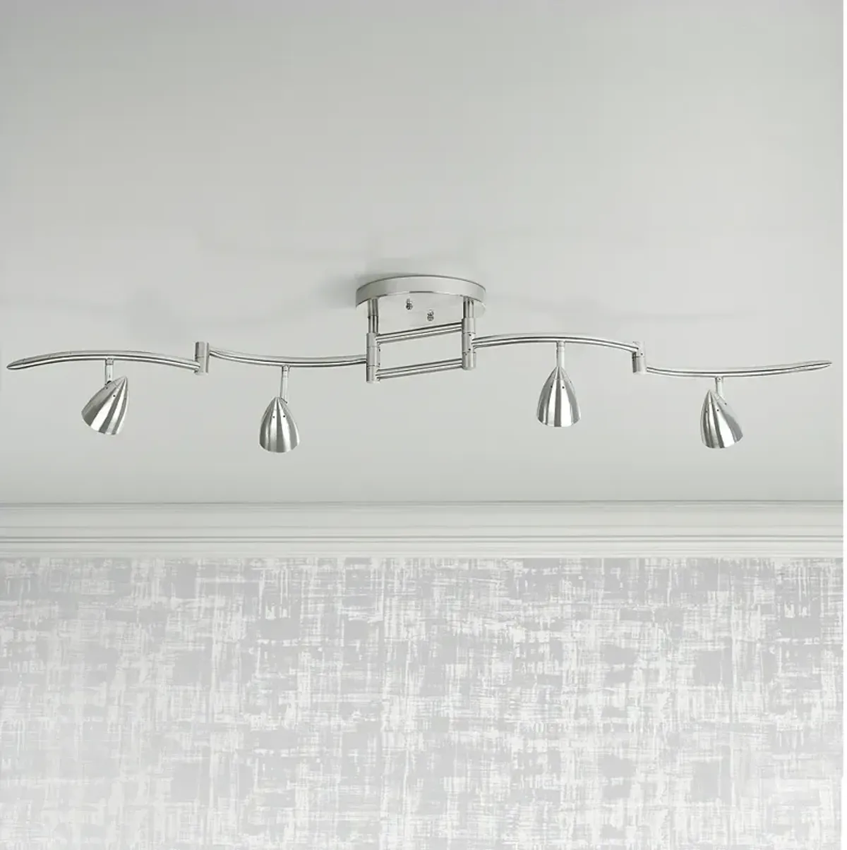 Pro Track Axel Adjustable Swing Arm 4-Light LED Track Light Fixture