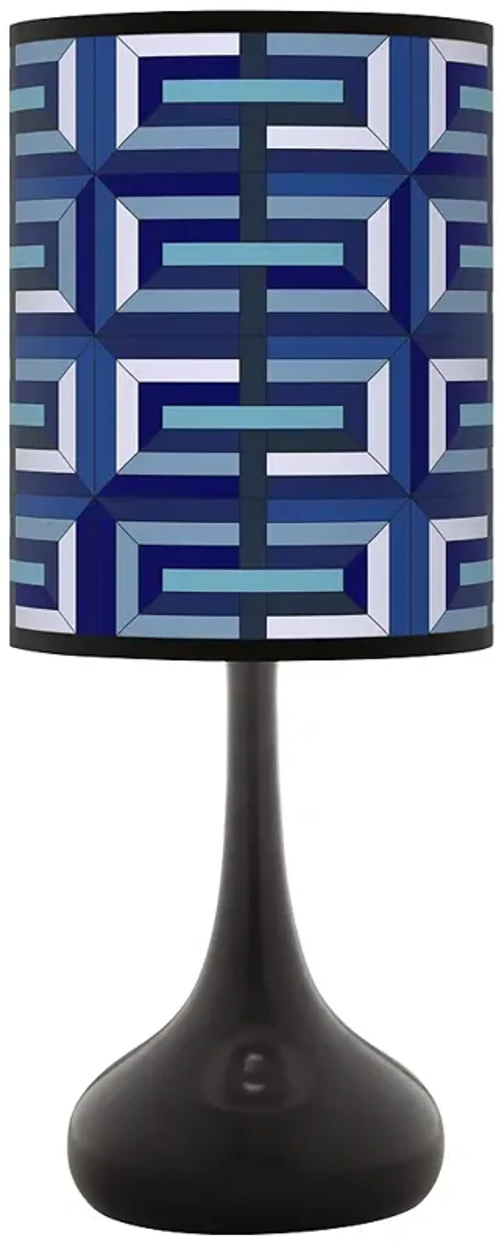 Parquet Giclee Black Droplet Table Lamp