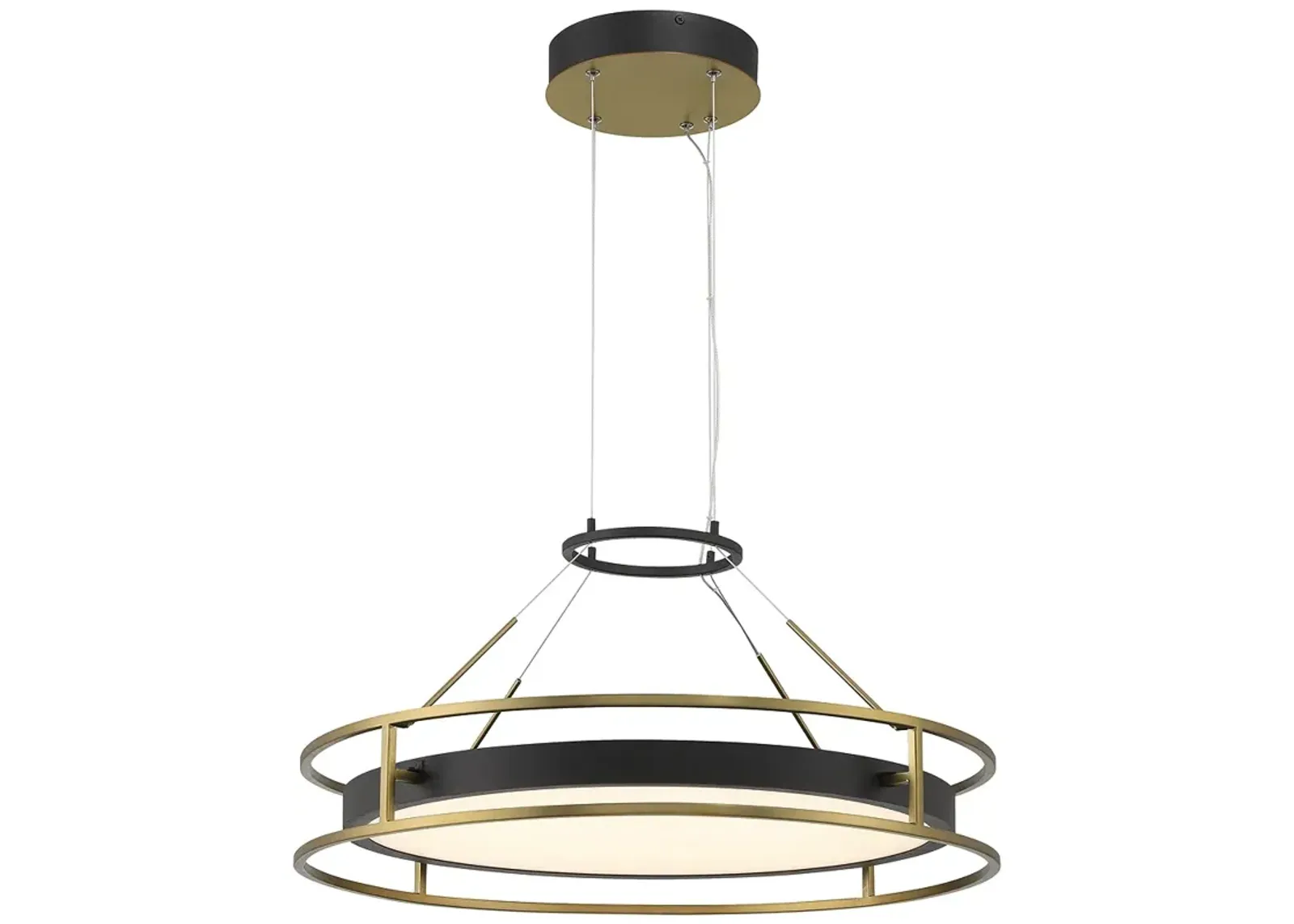 Minka-Lavery Levitation LED Soft Brass and Black Pendant