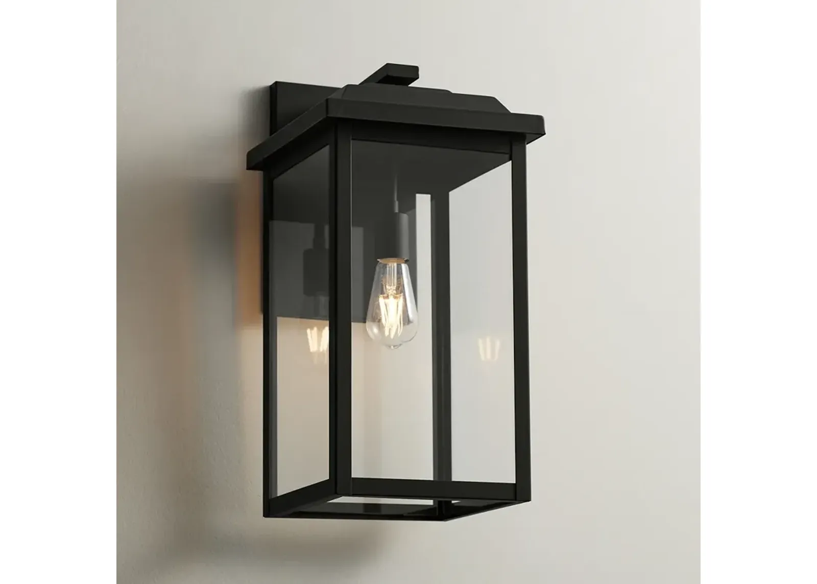 Eastcrest 20 1/2" High Textured Black Finish Steel Wall Sconce