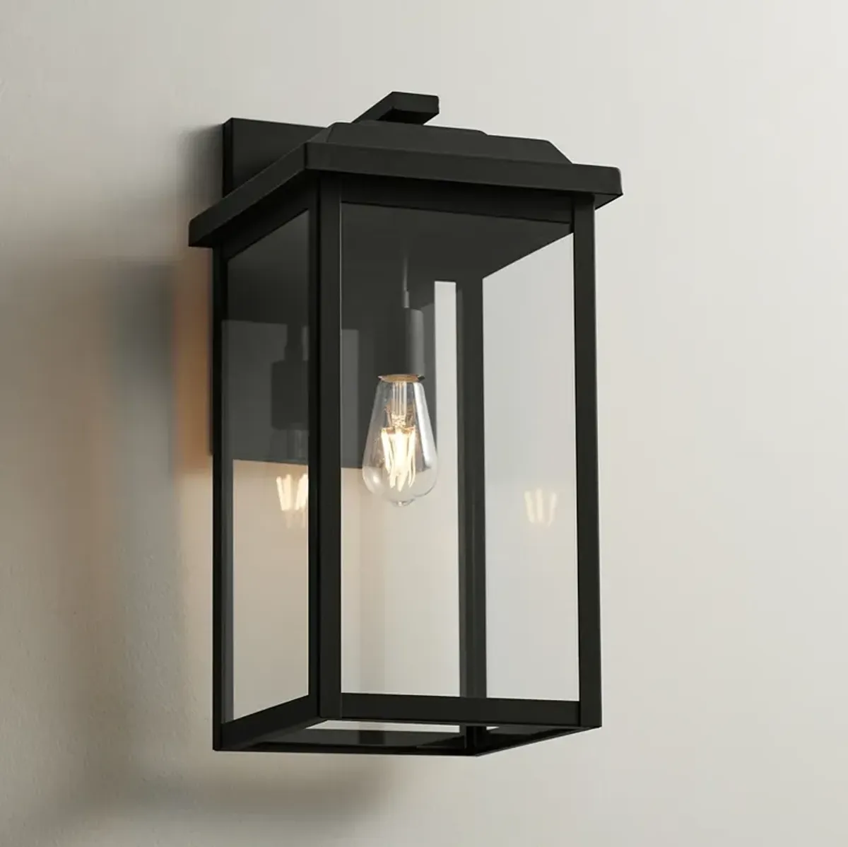 Eastcrest 20 1/2" High Textured Black Finish Steel Wall Sconce