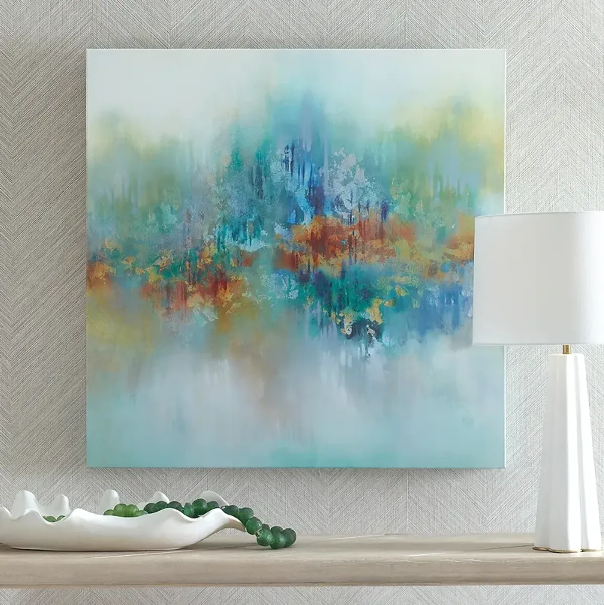 Earthtones 36" Square Frameless Giclee Canvas Wall Art