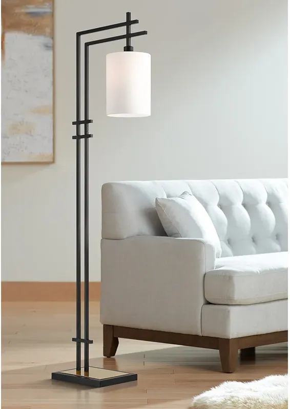 Possini Euro Torrance 65" Modern Downbridge Arc Floor Lamp