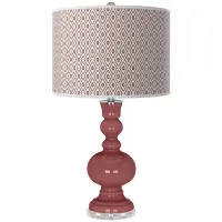 Toile Red Diamonds Apothecary Table Lamp