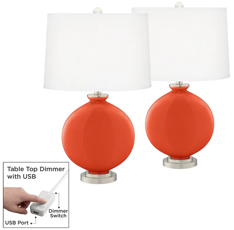 Daredevil Carrie Table Lamp Set of 2 with Dimmers