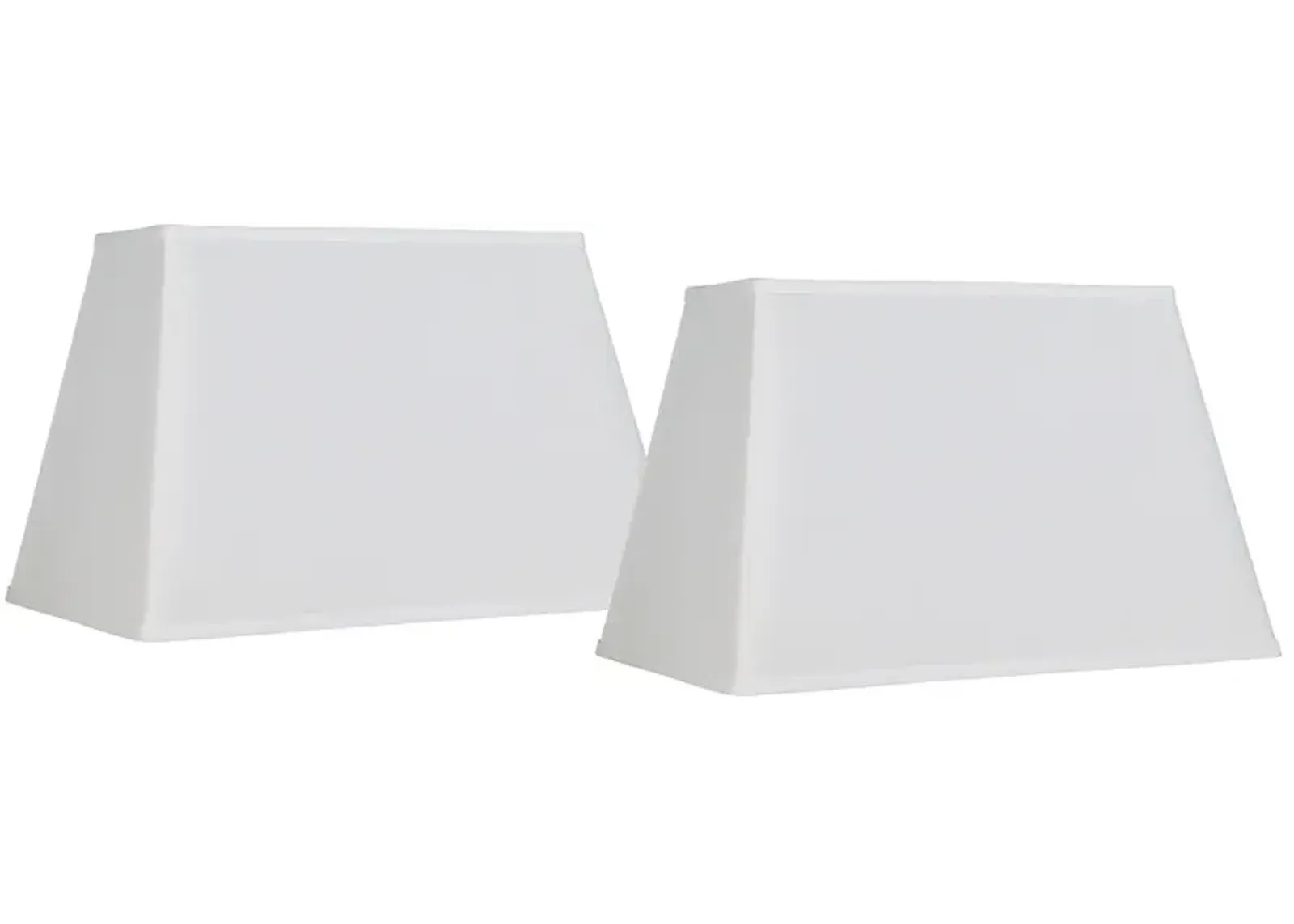 White Set of 2 Rectangular Shades 14/6x18/12x12 (Spider)