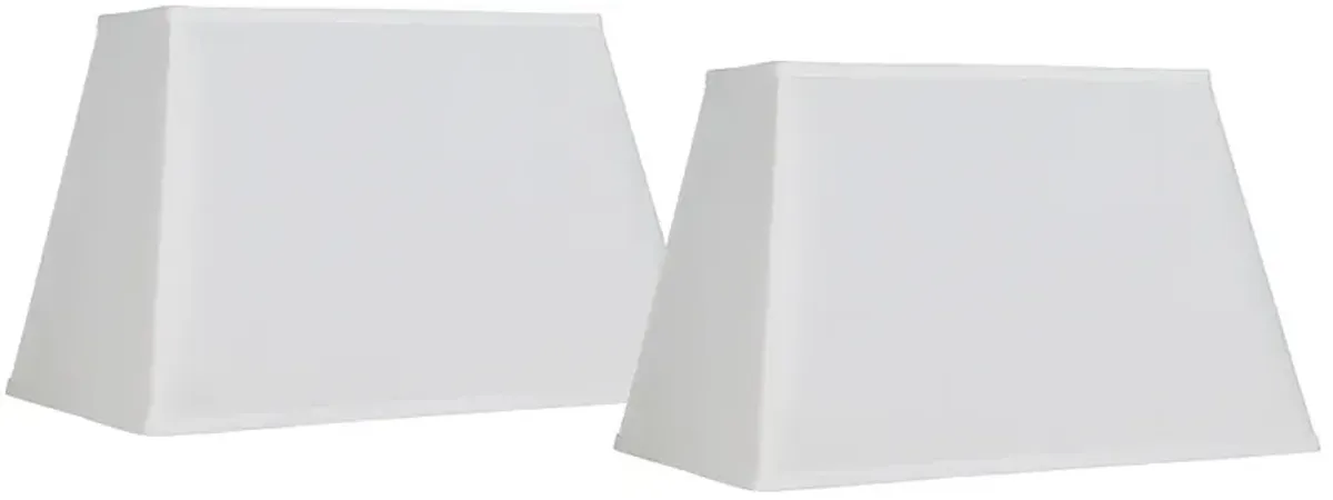 White Set of 2 Rectangular Shades 14/6x18/12x12 (Spider)