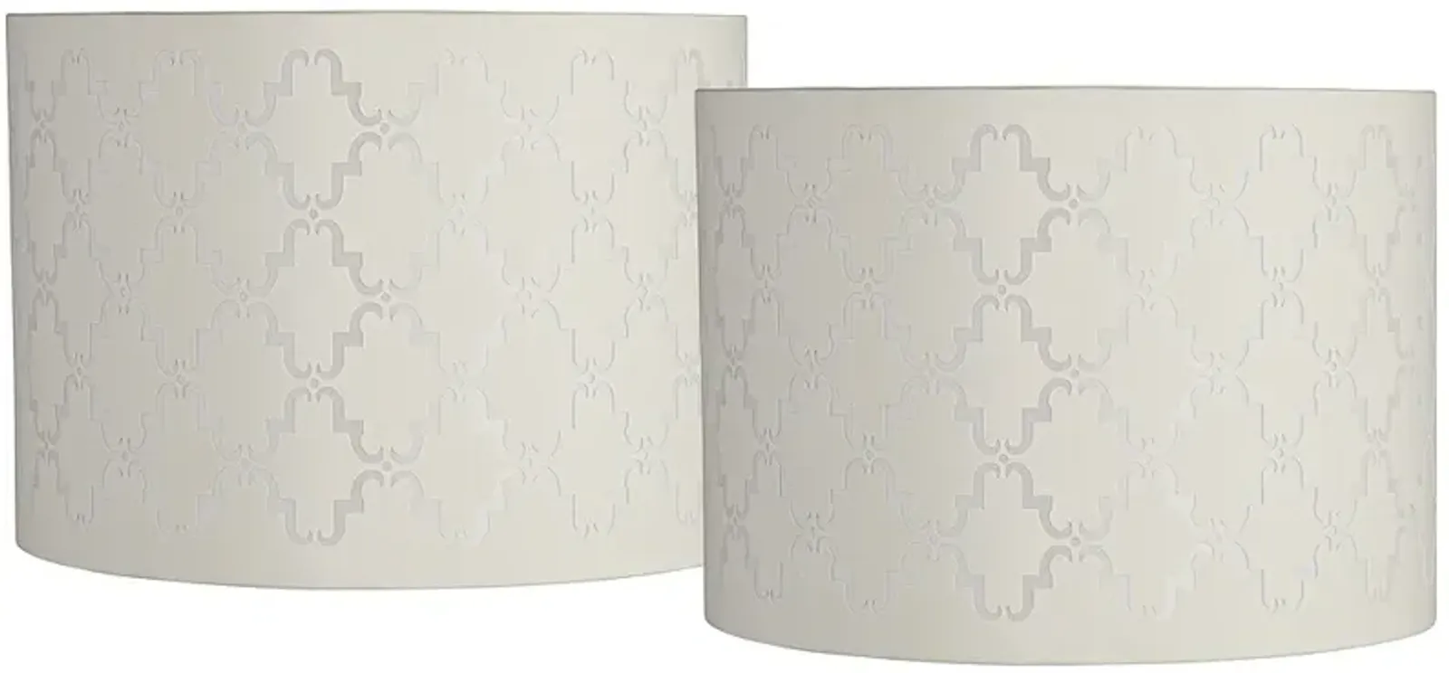 Quatrefoil Laser Cut Set of 2 Lamp Shades 14x14x10 (Spider)